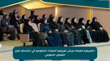 «تعريفية مهمة» ورش تعريفية الجهات الحكومية في الشارقة تعزز التعاون الحكومي